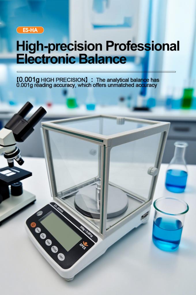 Leesbaarheid 0,001 g Laboratoriumprecisiebalans Laboratoriuminstrumenten Analytische balansschaal met schild 0