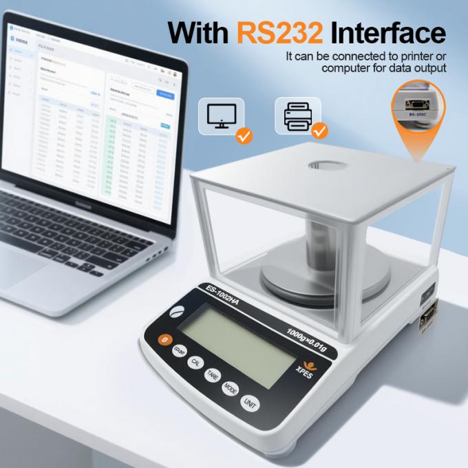 Leesbaarheid 0,001 g Laboratoriumprecisiebalans Laboratoriuminstrumenten Analytische balansschaal met schild 1