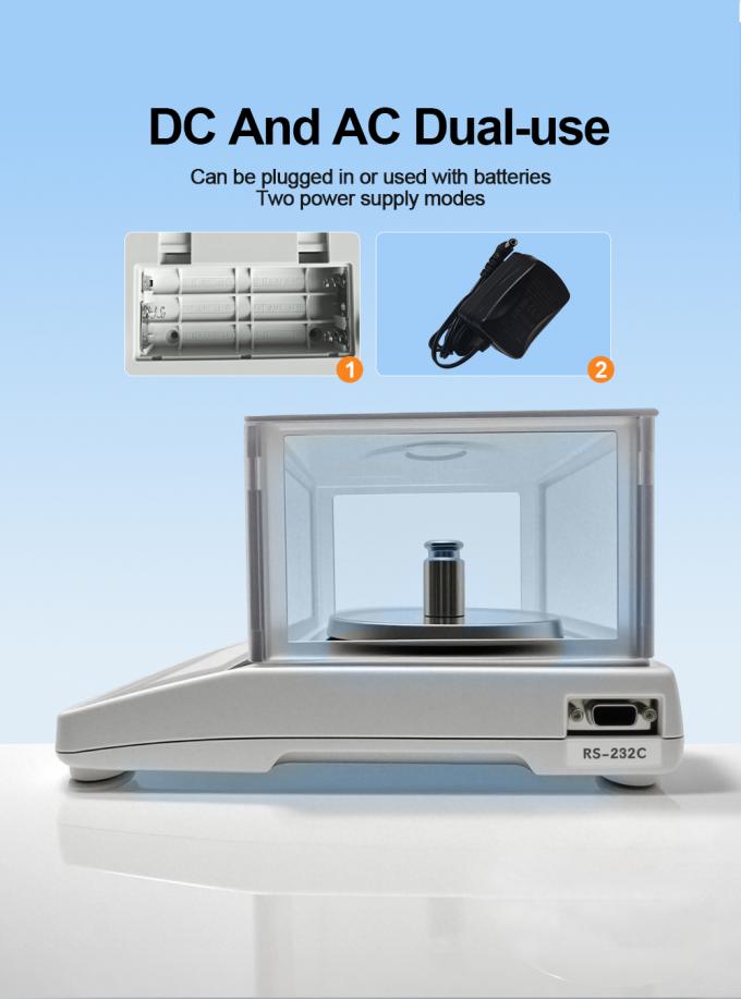 Leesbaarheid 0,001 g Laboratoriumprecisiebalans Laboratoriuminstrumenten Analytische balansschaal met schild 2