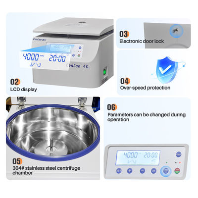 Cenlee 4K tafeltop 50 ml laboratoriumcentrifuge hematocrit centrifuge machine voor bloed en urine